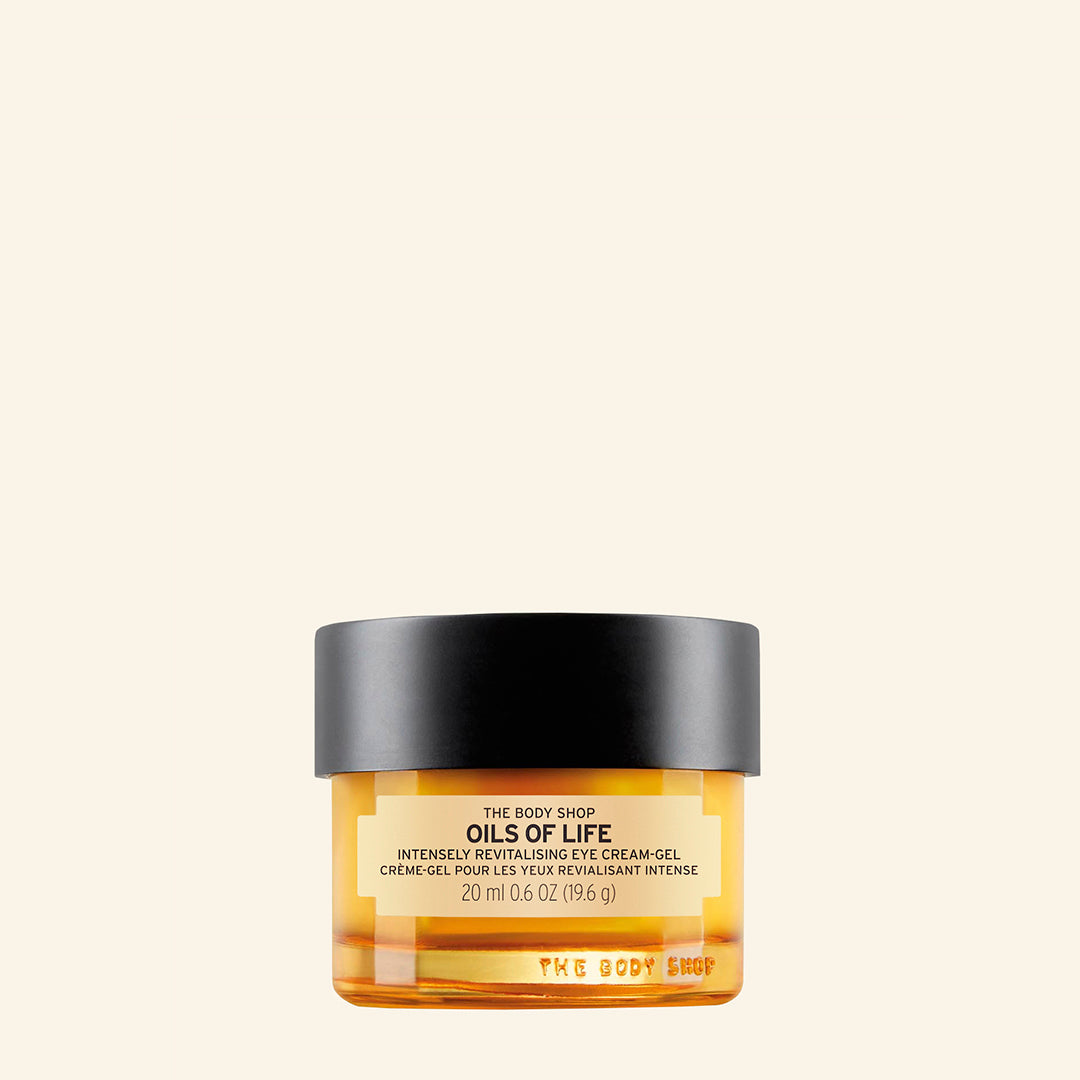 Imagen de la Crema en Gel Contorno de Ojos Oils of Life™ 20ml con textura ultraligera, que revitaliza, suaviza y reduce signos de envejecimiento en la zona de los ojos, enriquecida con aceites de semilla y extractos naturales
