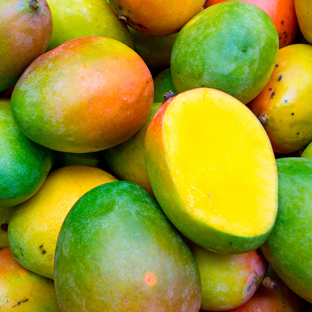 Imagen que muestra el gel de ducha de mango con notas de fruta y envase de plástico reciclado elaborado con materiales sostenibles