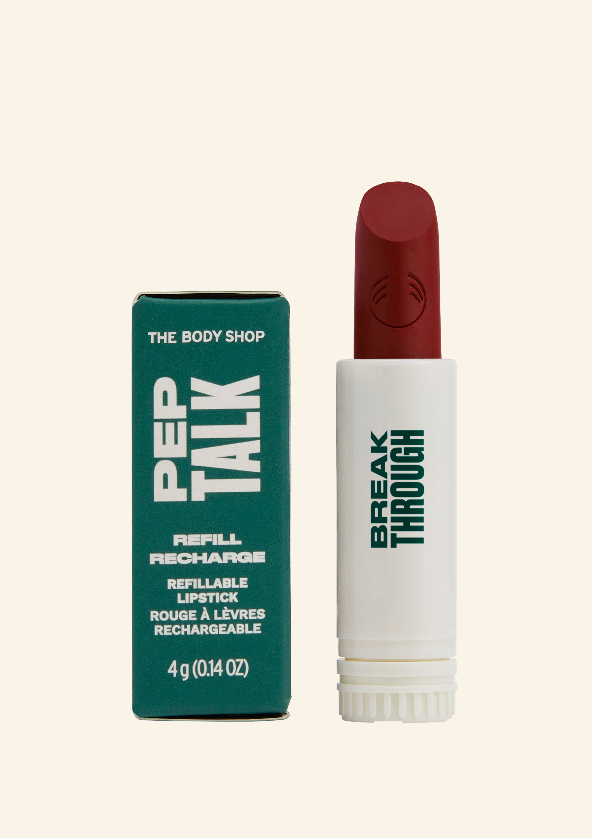 Labial recargable PepTalk Break Through con color intenso y acabado aterciopelado