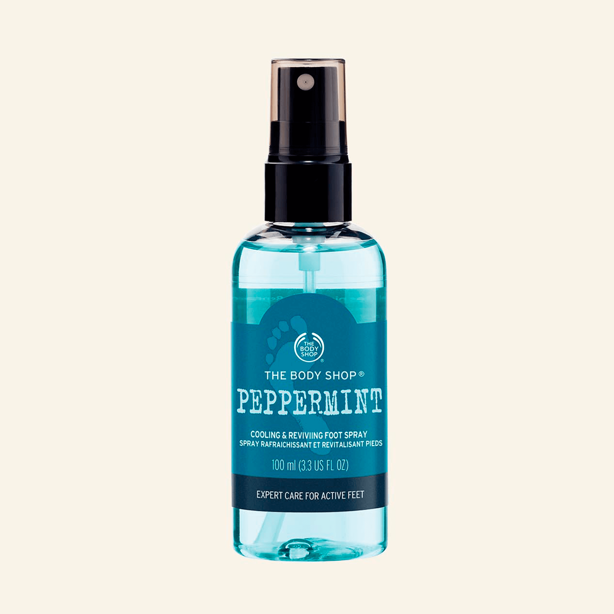 Spray refrescante de menta para pies de 100 ml, con aceite esencial de menta inglesa, que revitaliza y refresca pies cansados y adoloridos con una sensación mentolada