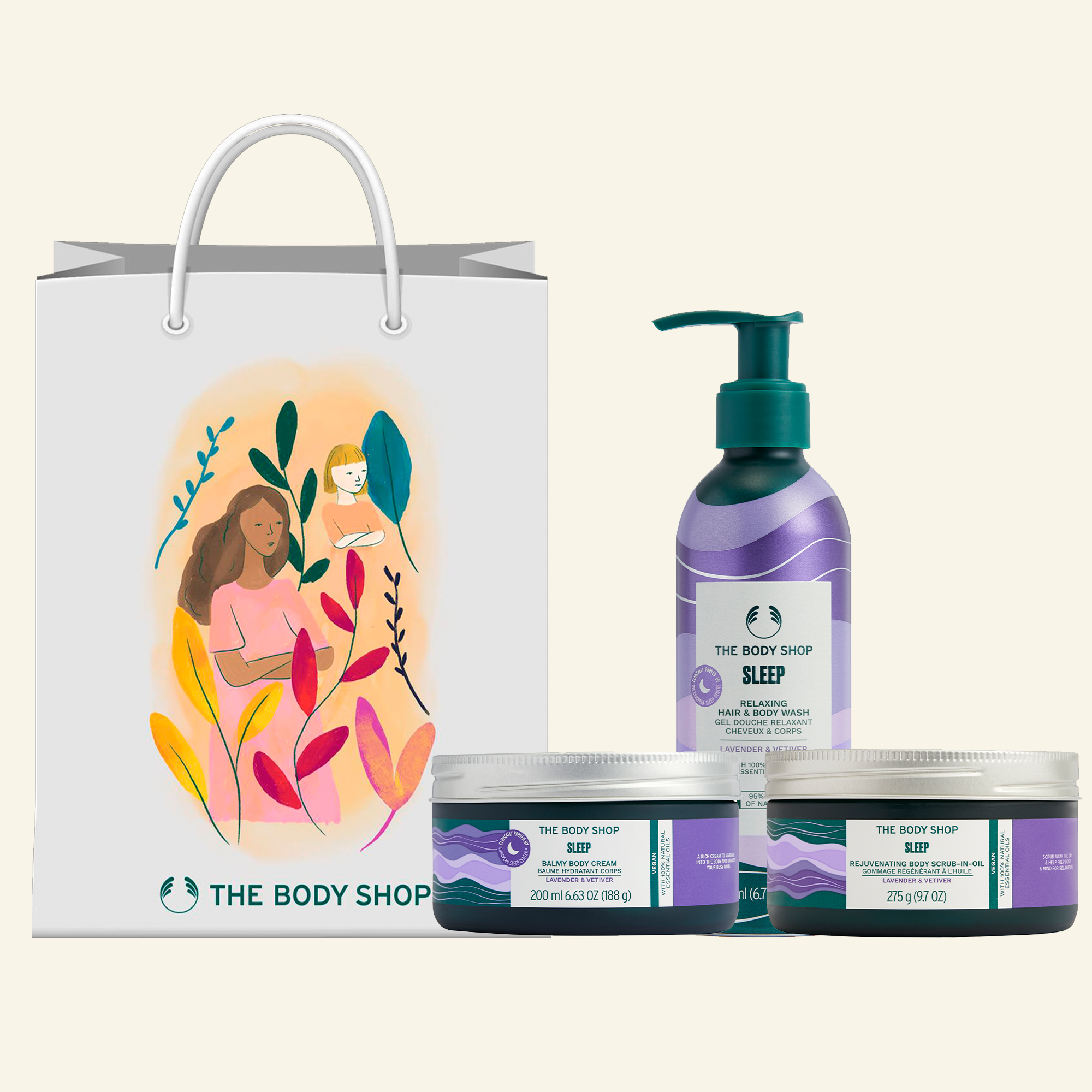 Set de regalo Sleep: incluye máscara para dormir, aceites esenciales y velas relajantes