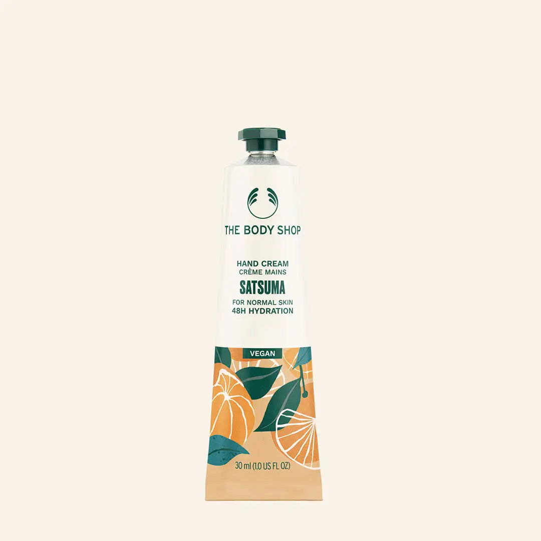 Crema de manos Satsuma 30 ml con aroma cítrico y textura ligera 