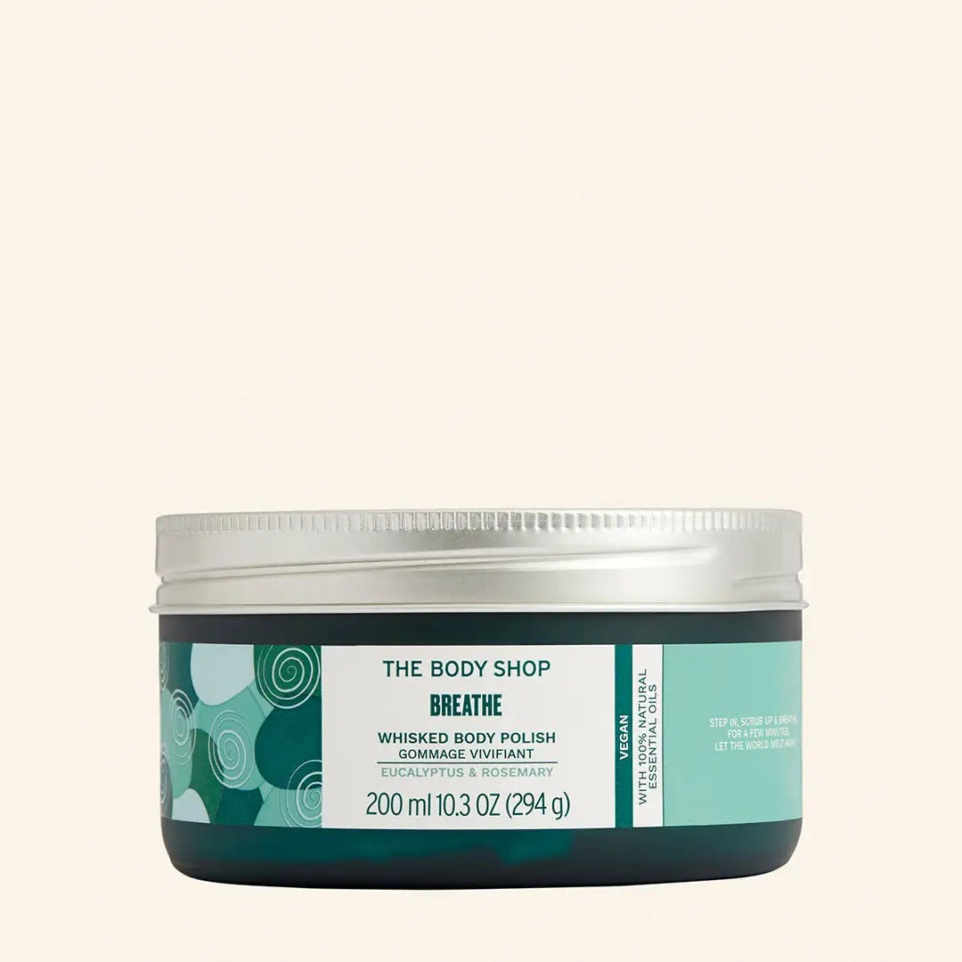 Exfoliante corporal con aroma refrescante de menta y eucalipto