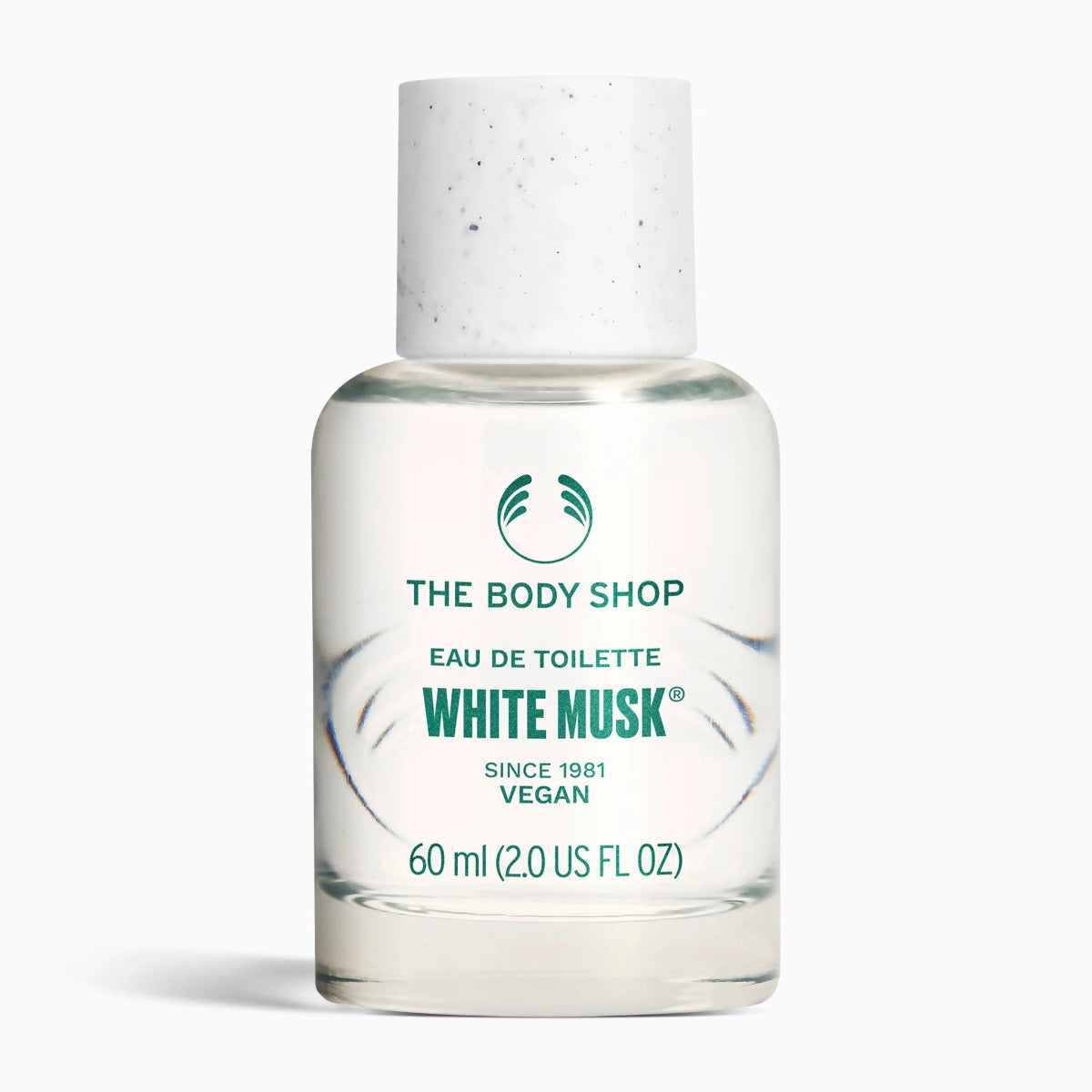 Frasco de 60ml de Eau de Toilette White Musk con diseño elegante y fragancia suave y fresca para mujer